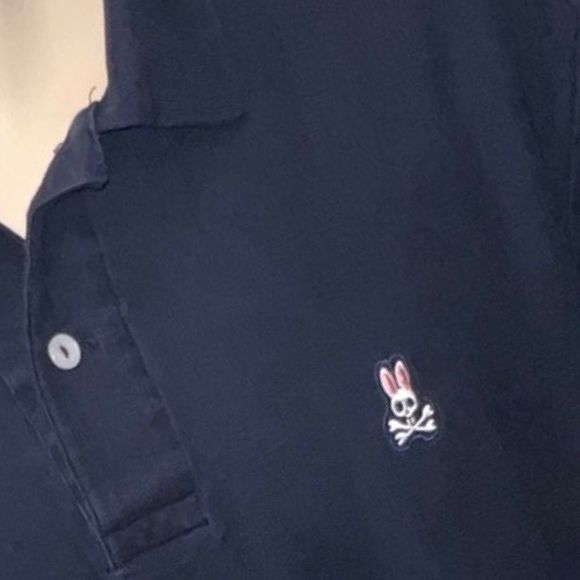 Psycho Bunny Navy Mens Classic Polo Size 6 Large - Picture 1 of 5